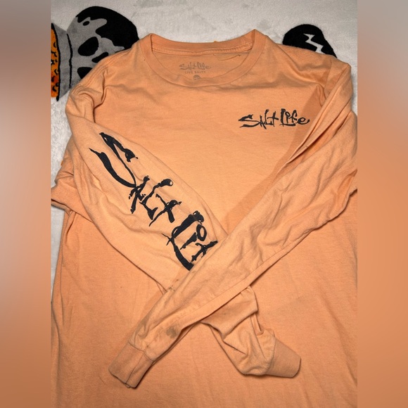 Peach Salt Life Long Sleeve Shirt Men’s Medium - Picture 5 of 12